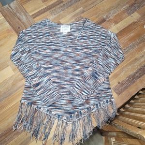 Billabong multicolored fringed sweater